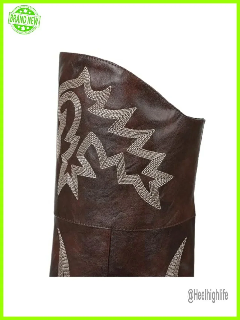 Over the Knee Boots Pointed Toe Chunky Heel Embroidered Western Cowgirl Boots